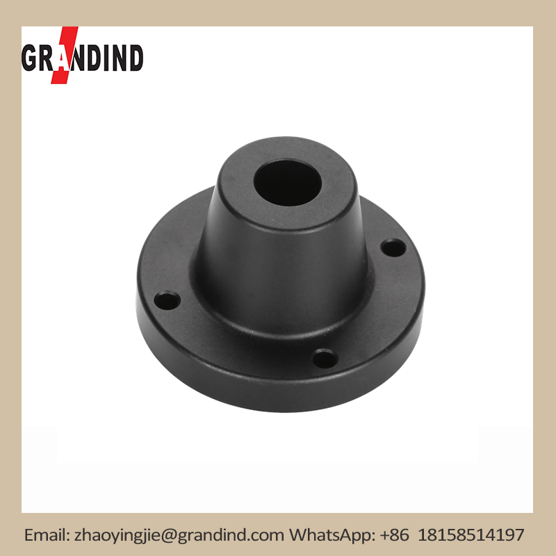 Black Oxide Aluminum Alloy Flange Bushing | CNC Precision Component - GRANDIND