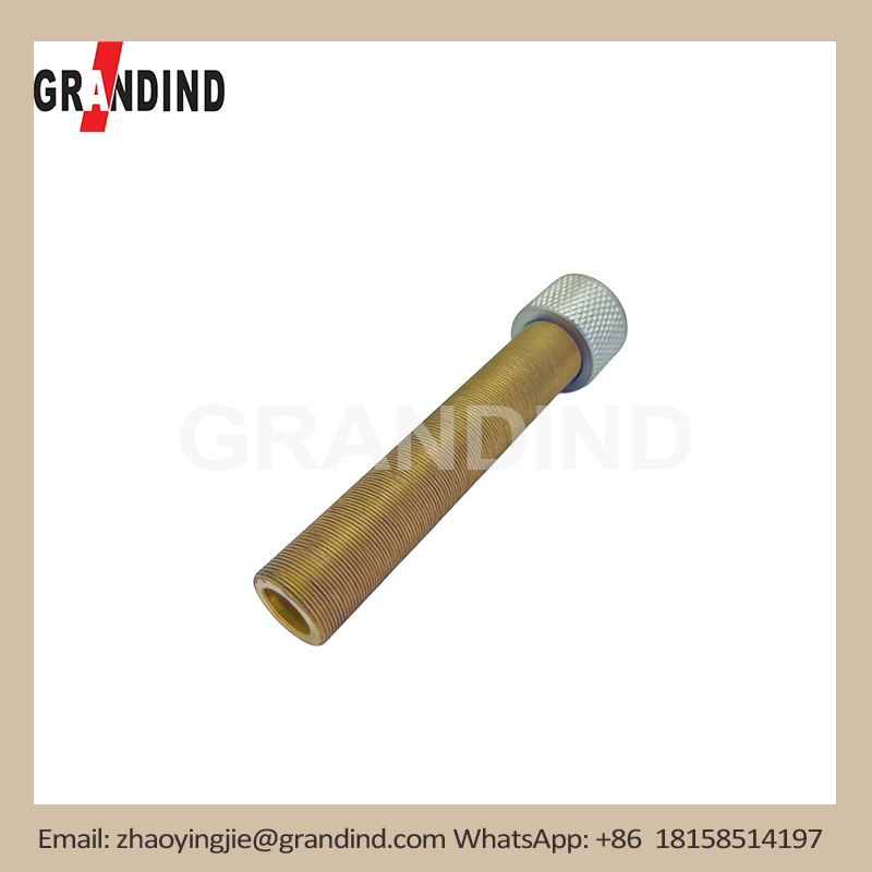 CNC Machined Brass Threaded Tube with Knurled Cap